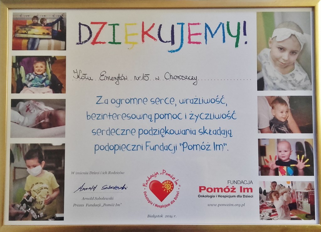 Seniorzy z Choroszczy mikołajkowo dla Białostockiego Hospicjum dla Dzieci