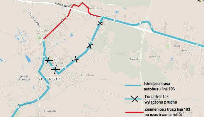 Ulica Powstania Styczniowego w Choroszczy – zmiana organizacji ruchu od 24 czerwca