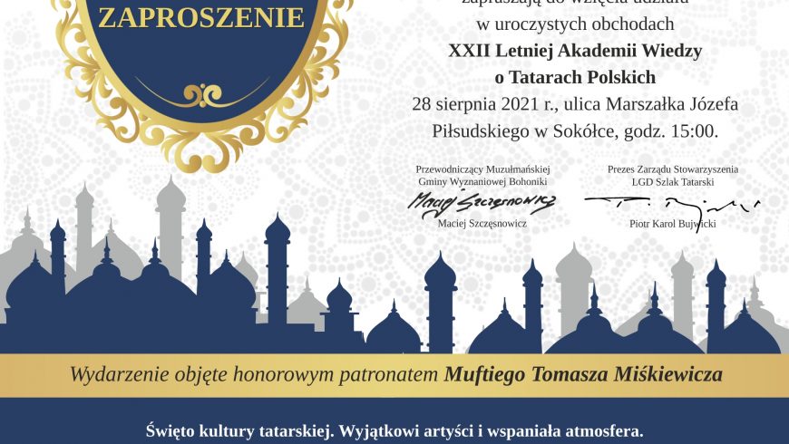 Program XXII Letniej Akademii Wiedzy o Tatarach Polskich