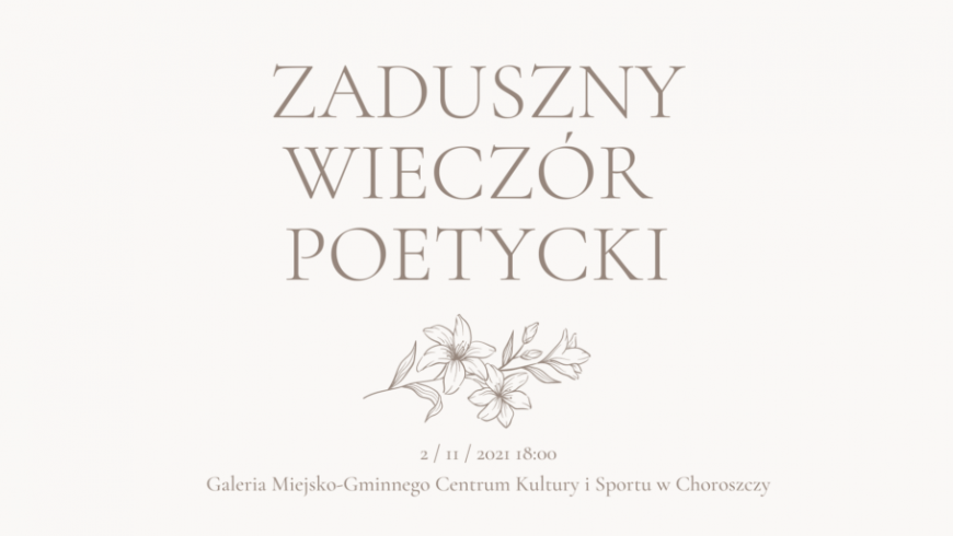 Choroszcz: Zaduszki z poezją
