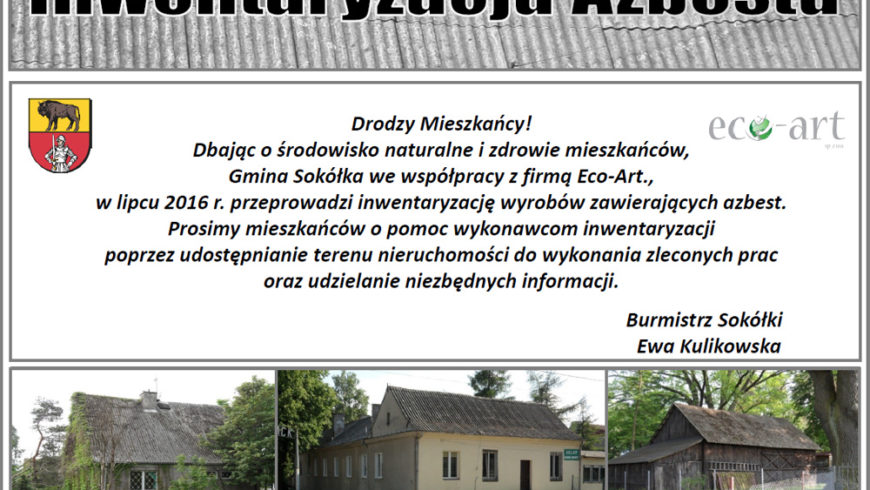 Inwentaryzacja azbestu na terenie gminy Sokółka
