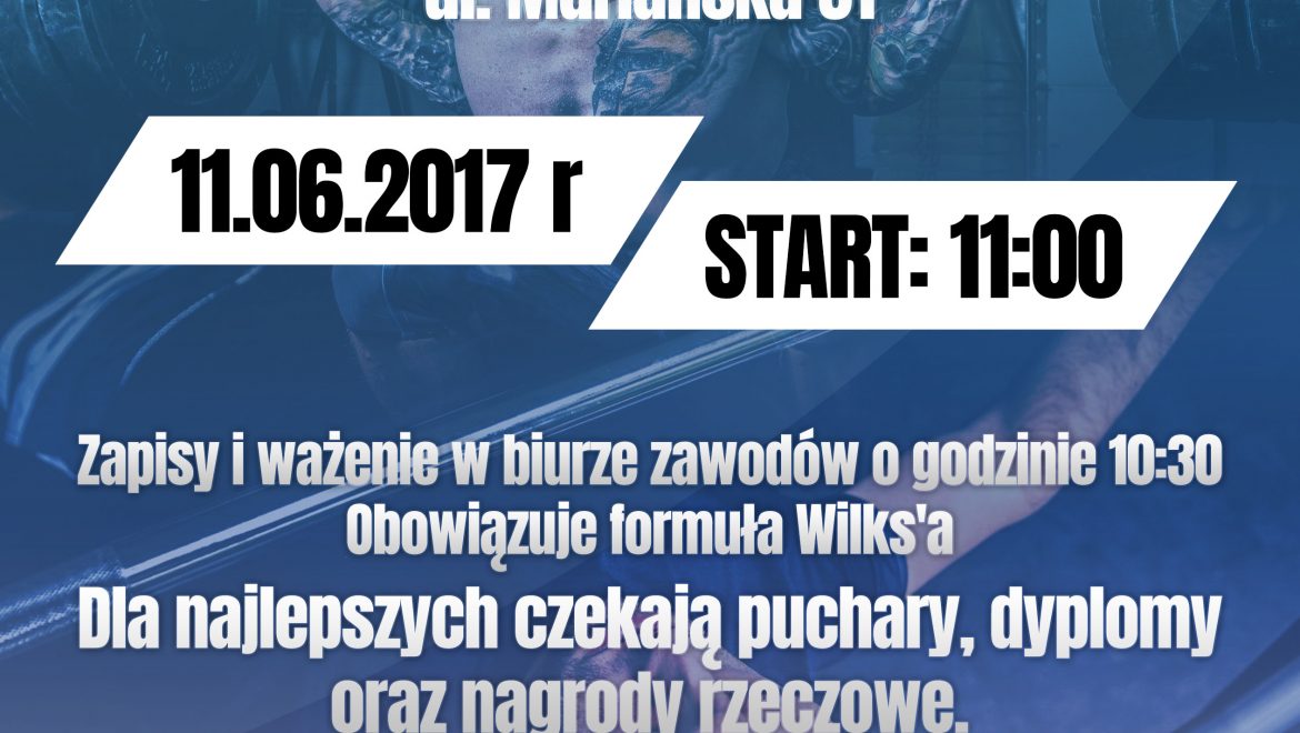 Zawody w wyciskaniu sztangi leżąc podczas obchodów Dni Sokółki 2017