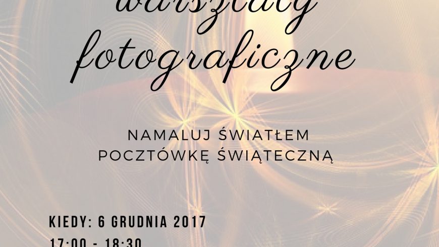 Mikołajkowe warsztaty fotograficzne w Centrum Kultury w Choroszczy
