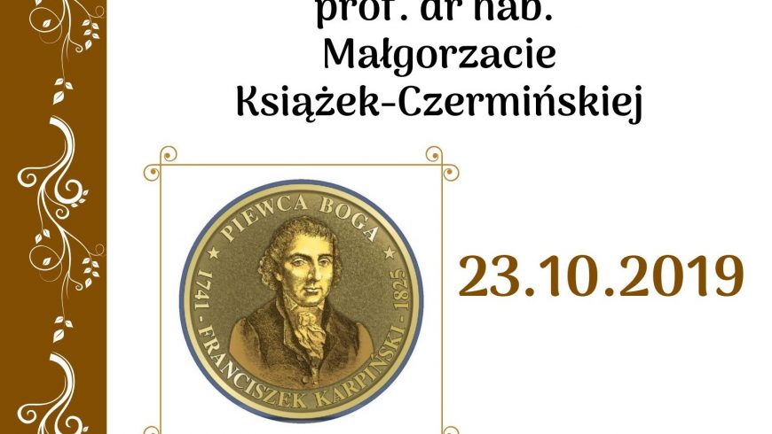 Gala wręczenia XXV Ogólnopolskiej Nagrody Literackiej im. Franciszka Karpińskiego
