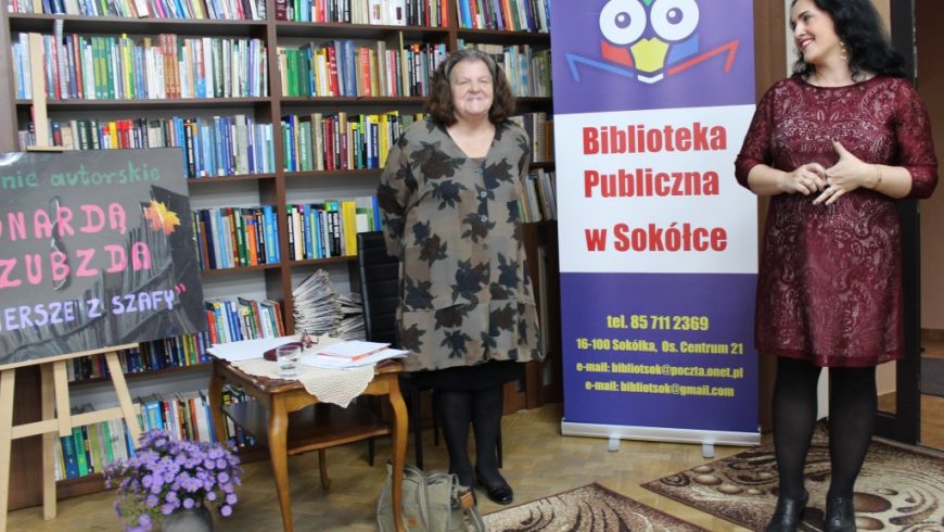 Spotkanie z  Leonardą Szubzdą w Bibliotece Publicznej w Sokółce