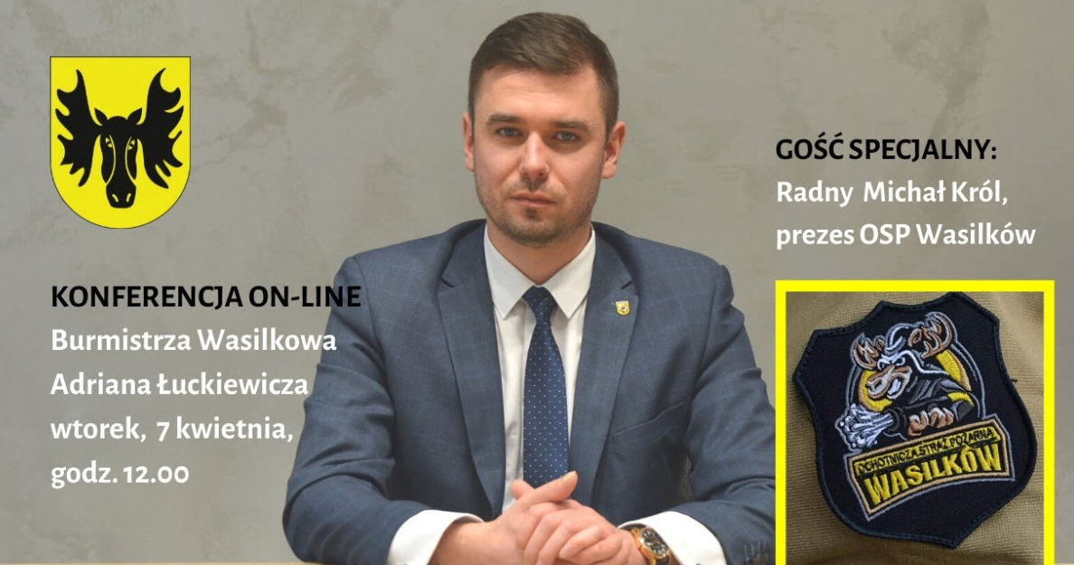 Już dziś NA  ŻYWO konferencja prasowa Burmistrza Wasilkowa na antenie TTR!