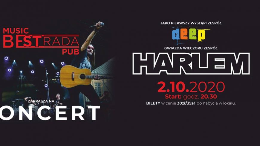 Koncert Harlem & Deep w Bestrada Pub – 02.10.2020