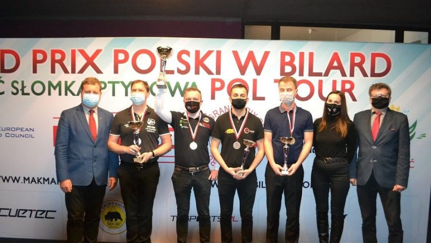 Sokólscy bilardziści sezon 2021  zainaugurowali  srebrnym medalem w Grand Prix Polski