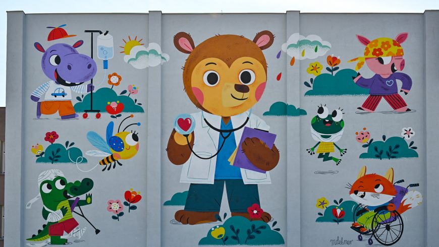Nowy mural na powitanie małych pacjentów