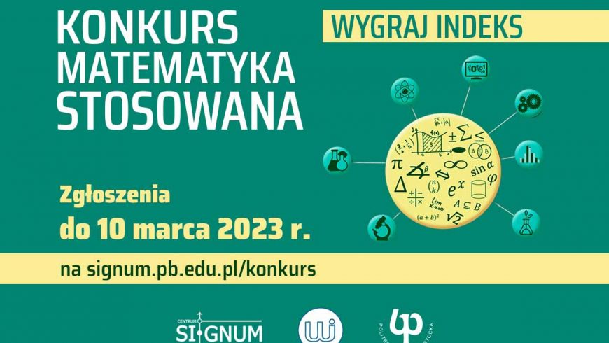 Rusza konkurs „Matematyka Stosowana”. Do wygrania indeksy na studia w Politechnice Białostockiej!