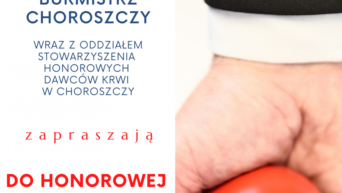 Czerwcowa donacja krwi w Choroszczy. Zapraszamy!
