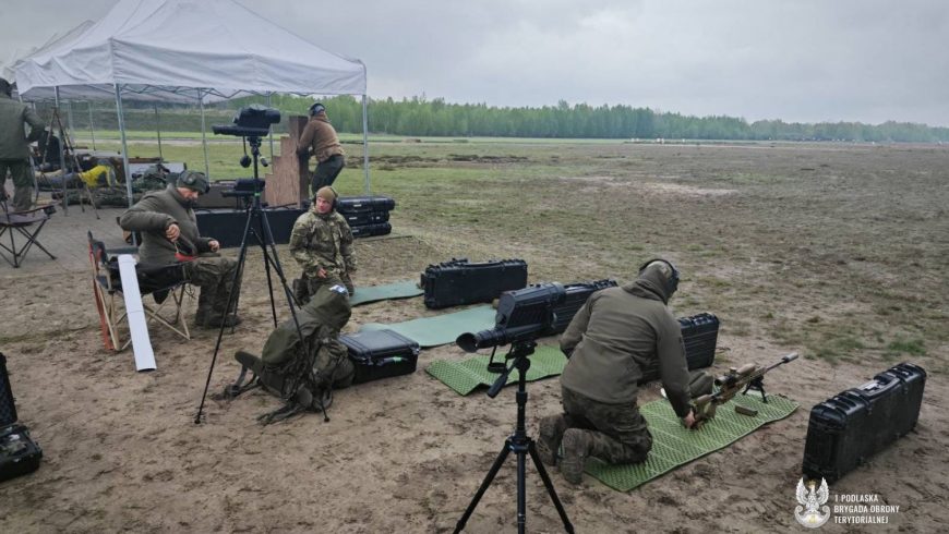 Szkolenie snajperów 1.Podlaskiej Brygady Obrony Terytorialnej z kolegami z Mazowsza