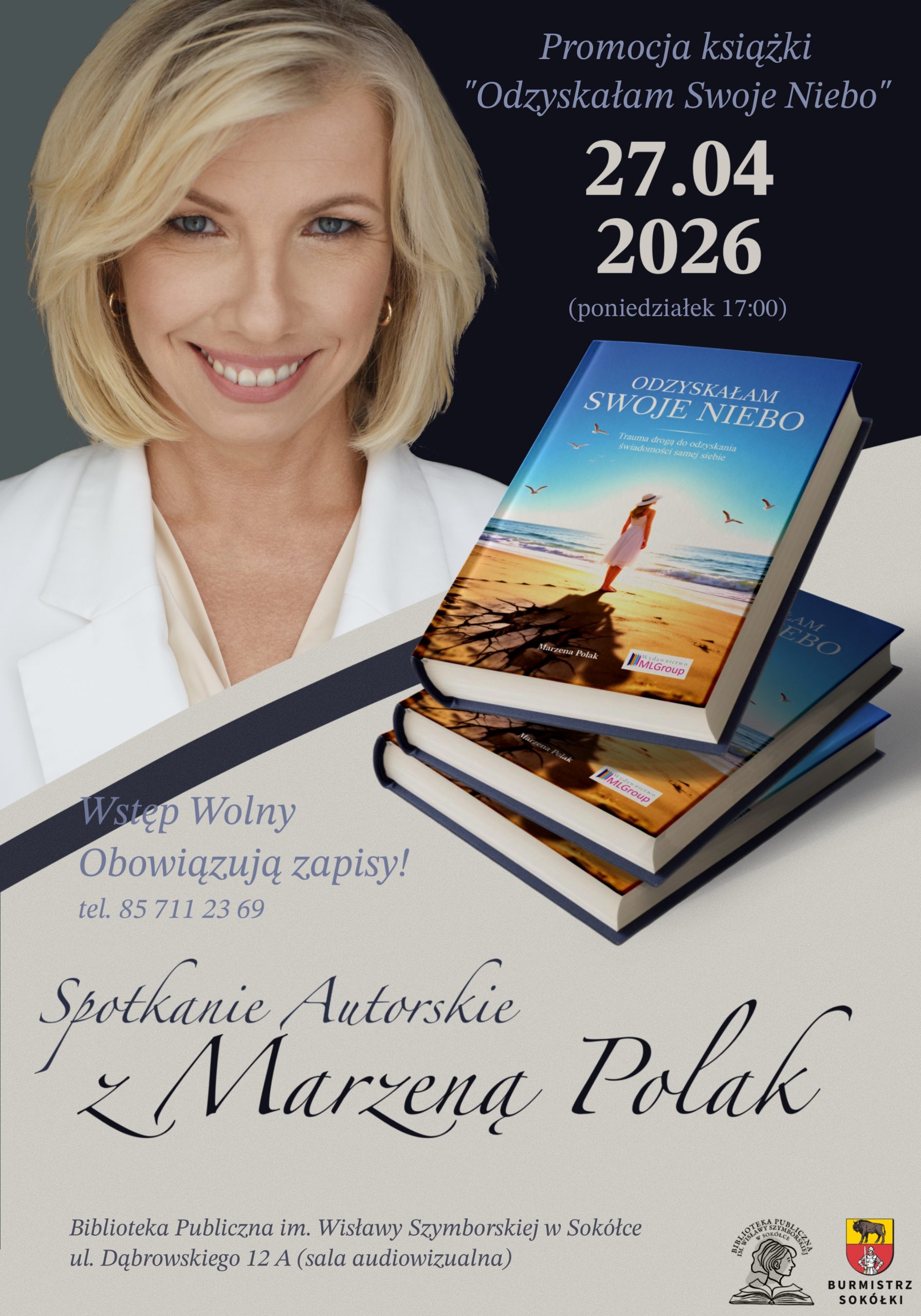 „Odzyskałam swoje niebo. Trauma drogą do odzyskania świadomości samej siebie” spotkanie w sokólskiej bibliotece